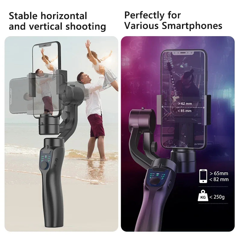 Estabilizador Gimbal para Smartphone, Móvel de Eixo Único