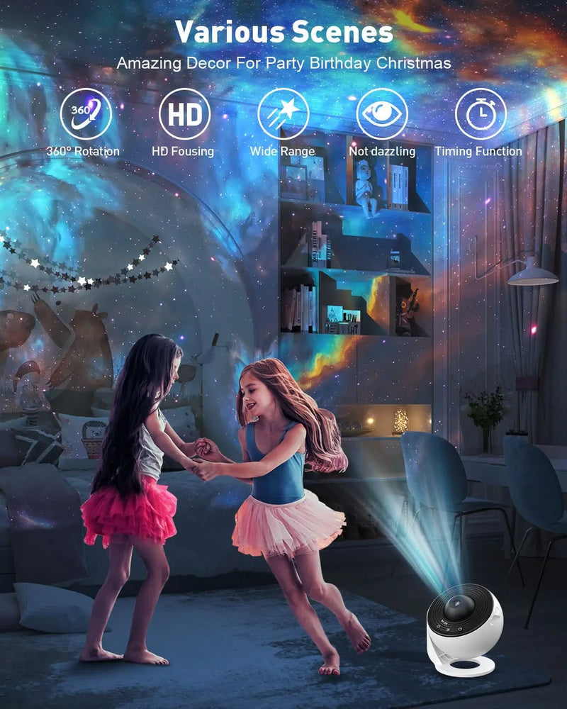 Projetor Starry Sky Night Light, projetor Galaxy planetário para quarto, projetor Aurora para crianças e adultos, 13 em 1