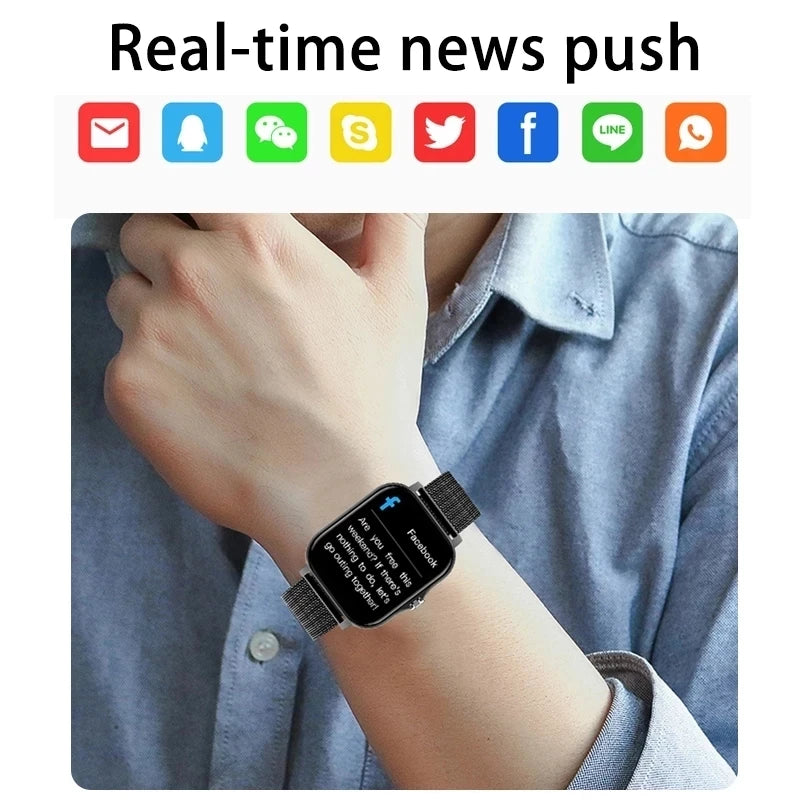 Smartwatch esportivo Relógio inteligente impermeável para homens e mulheres