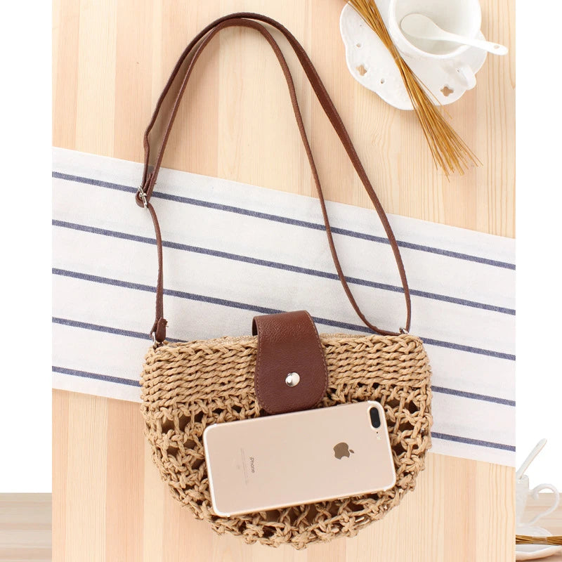 Bolsa casual feminina meia lua moda Praia