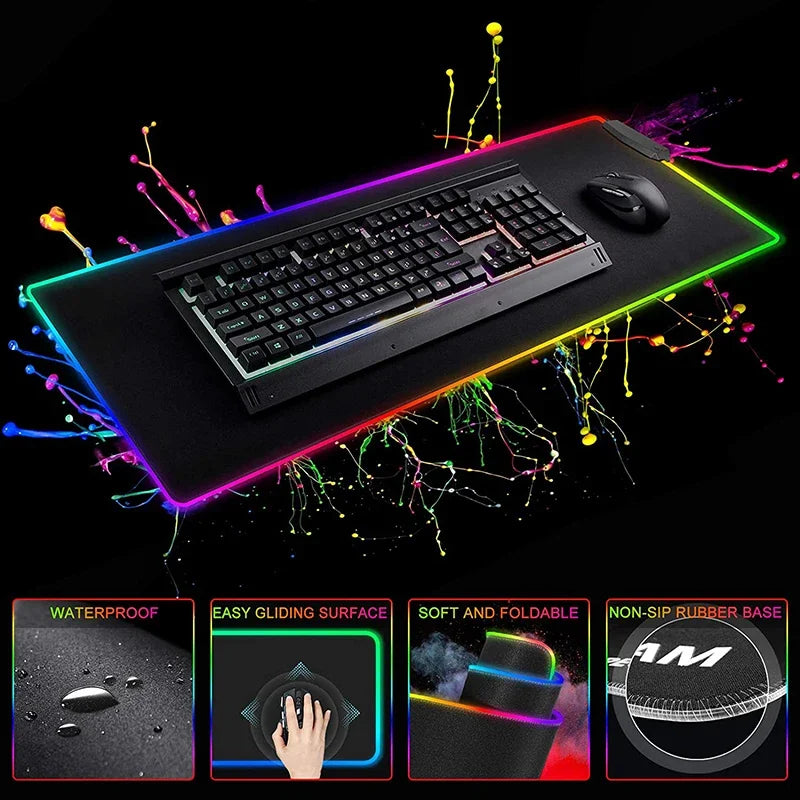 Mousepad RGB LED, Acessórios De Jogos