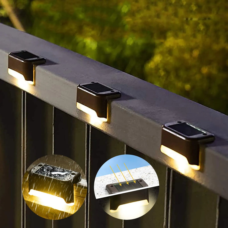 Lâmpada Solar Luzes LED Impermeável, Jardim ao ar livre Deck Lâmpada, Escadas Luz, Decoração do pátio