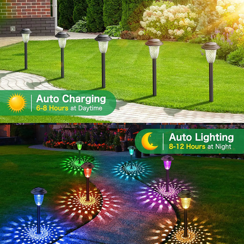 Luzes LED Solar Impermeável ao ar livre  Caminho Paisagem, Quintal, Quintal, Gramado, Lâmpadas do pátio, Decorações de Natal, Iluminação, Jardim